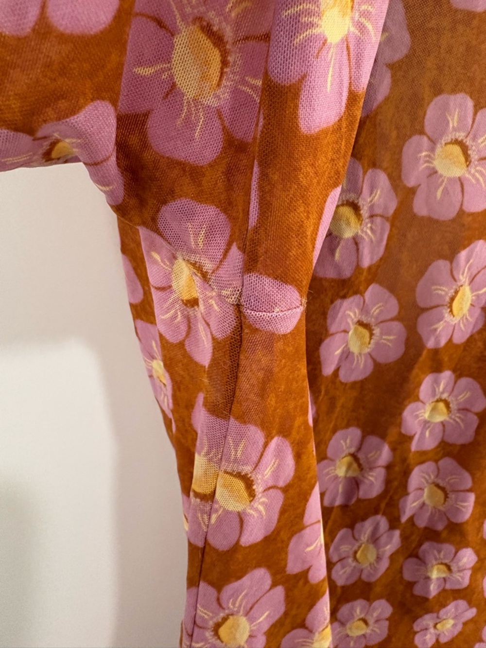 Free People Floral Mesh Lucky Shirtee Retro Button Down Size Medium - Picture 10 of 10